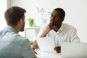 People Discussing Air Handler